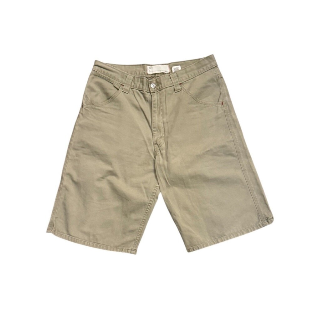 VINTAGE Y2K Levis Loose Khaki Twill Shorts Mens Sz 32
